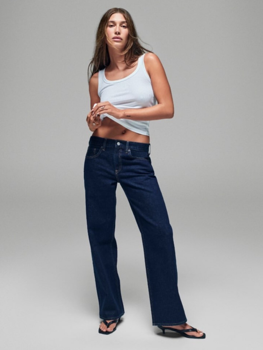 NWT Gap The Hailey Low Rise Loose Jean Midnight Indigo Size 32